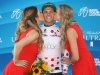 SOUTH LAKE TAHOE, CA - MAY 19: Evan Huffman of the United States riding for Rally Cycling in the King of the Mountains jersey, poses for a photo following stage five of the Amgen Tour of California on May 19, 2016 in South Lake Tahoe, California. (Photo by Chris Graythen/Getty Images) *** Local Caption *** Evan Huffman